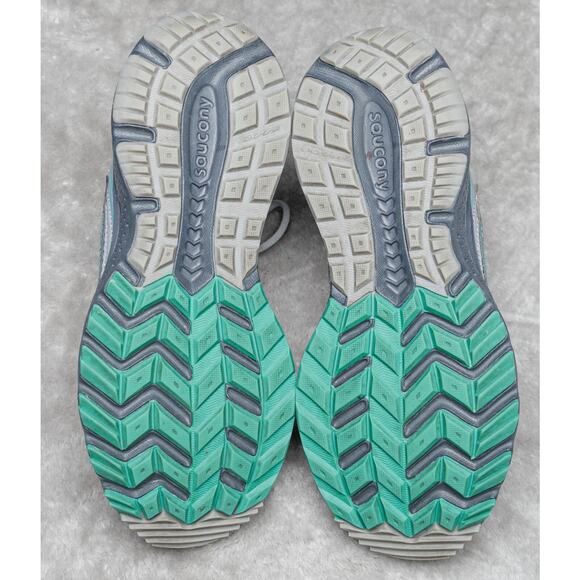 Saucony Cohesion 10 Gray Green Running Shoes Sneakers Womens Size 8 - Picture 6 of 16